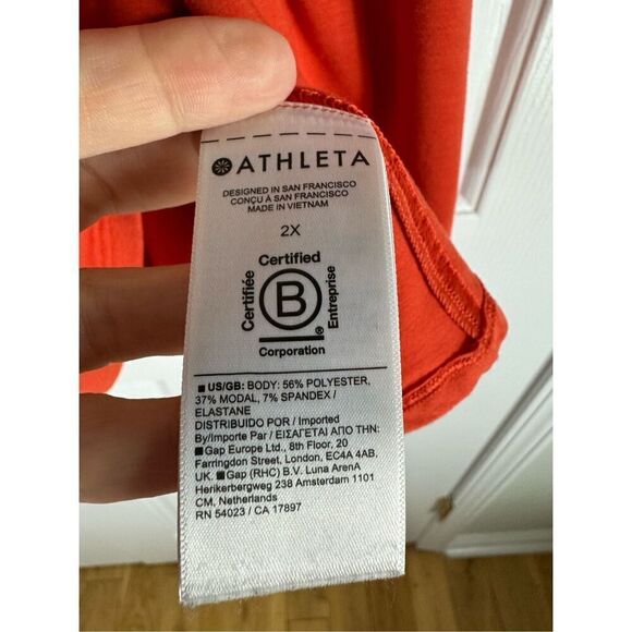 Athleta Womens Orange Tank Size 2x - Picture 2 of 3